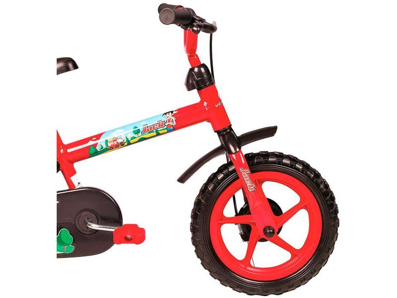 Imagem de Bicicleta Infantil Aro 12 Verden Jack - Vermelha e Preta com Rodinhas