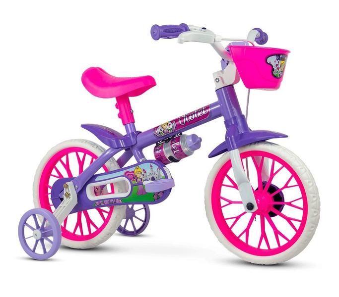 Imagem de Bicicleta Infantil Aro 12 Violet Nathor Com Rodinhas