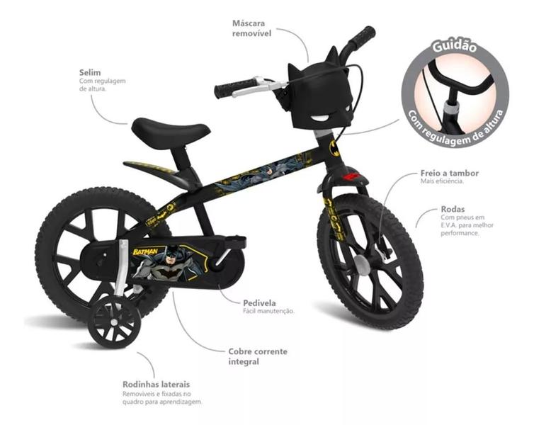 Imagem de Bicicleta Infantil Aro 14 batman  Bandeirante