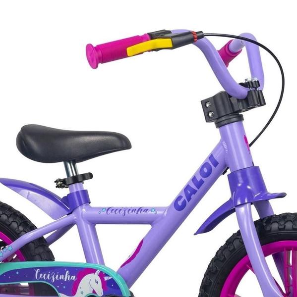 Imagem de Bicicleta Infantil Aro 14 Cecizinha Roxo E Pink Nathor 2024