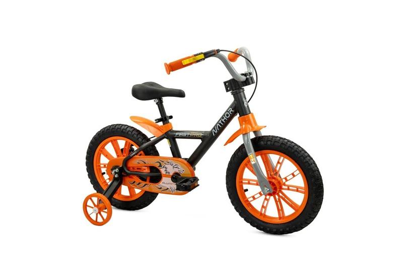 Imagem de Bicicleta Infantil Aro 14 First Pro Com Rodinhas Menino Nathor