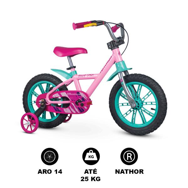 Imagem de Bicicleta Infantil Aro 14 First Pro Feminina Nathor