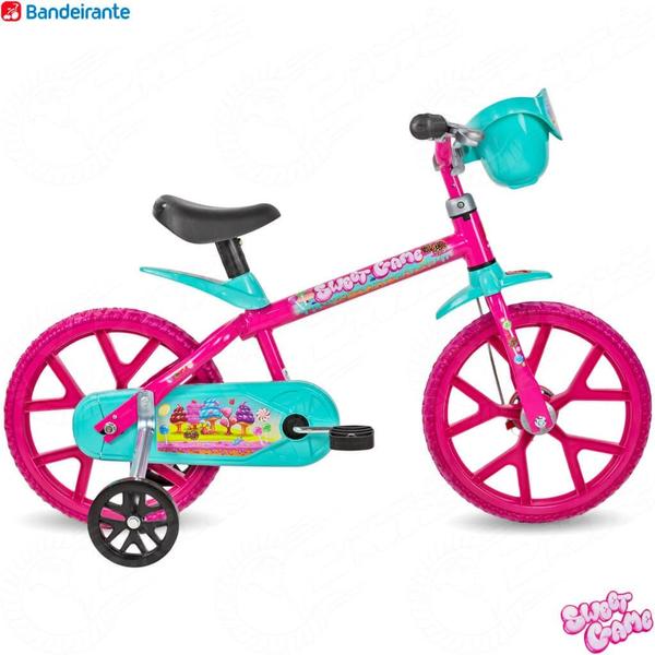 Imagem de Bicicleta Infantil Aro 14 - Sweet Game - Rosa - Bandeirante