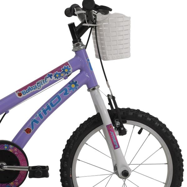 Imagem de Bicicleta Infantil Aro 16 Athor Baby Girl Feminina C/Rodinha