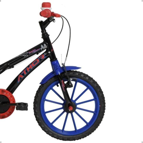 Imagem de Bicicleta Infantil Aro 16 Athor Baby Lux Spider Masculino Preto