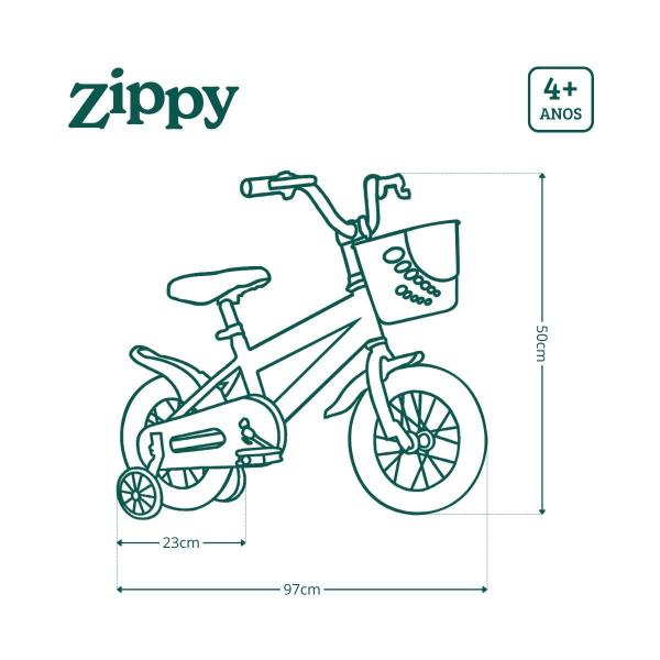 Imagem de Bicicleta Infantil Aro 16 Bike Criança Menino Zippy Rosa