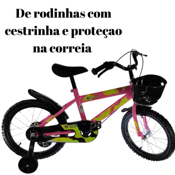 Imagem de BICICLETA INFANTIL ARO 16 COM CESTINHA ELITE Cor Rosa