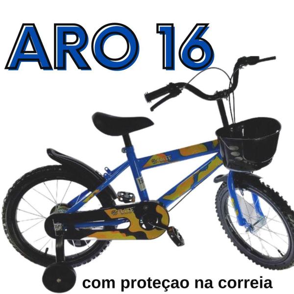 Imagem de Bicicleta Infantil Aro 16 Com Cestinha Elite Cor ul