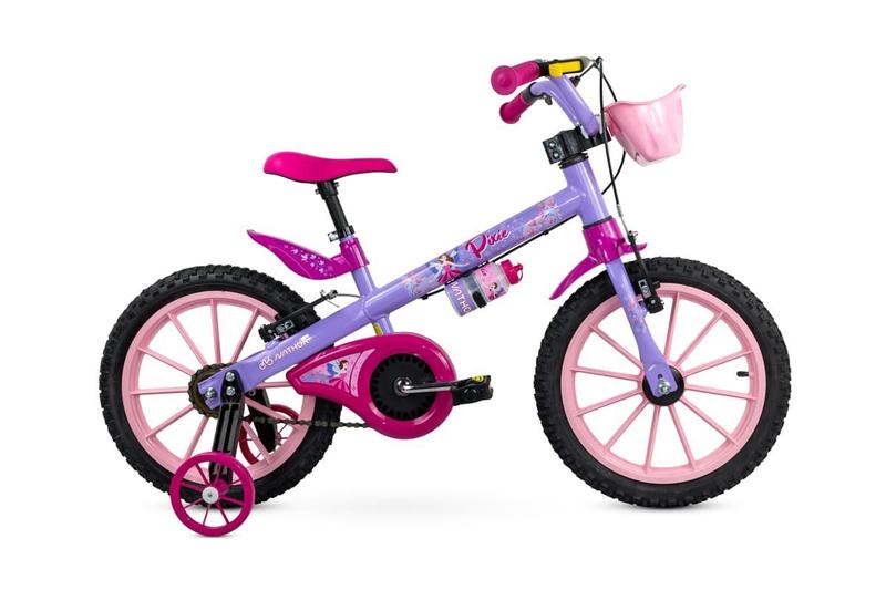 Imagem de Bicicleta Infantil Aro 16 Com Rodinhas E Cestinha Pixie Nathor