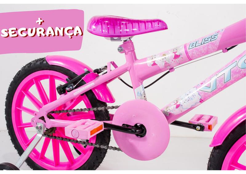 Imagem de bicicleta infantil aro 16 feminina com acessórios,cadeirinha e boneca