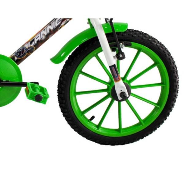 Imagem de Bicicleta Infantil Aro 16 Kids cor Verde com Branco