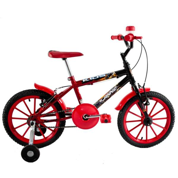 Imagem de Bicicleta Infantil Aro 16 Kids cor Vermelha com Preto