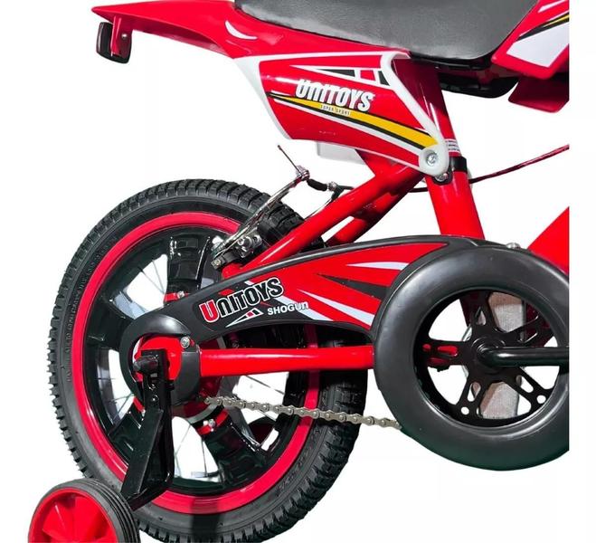 Imagem de Bicicleta Infantil Aro 16 Moto Bike Com Rodinha Para Menino Cor Vermelha