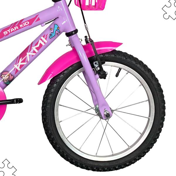 Imagem de Bicicleta Infantil Aro 16 Mtb Kami Princesa Criança 3 a 6