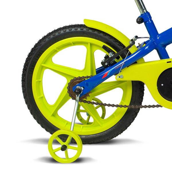 Imagem de Bicicleta Infantil Aro 16 Rock Azul com Rodinhas de Treinamento Verden