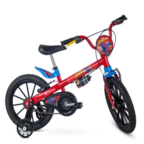 Imagem de Bicicleta Infantil Aro 16 Rodinhas Menino Spider Man Nathor