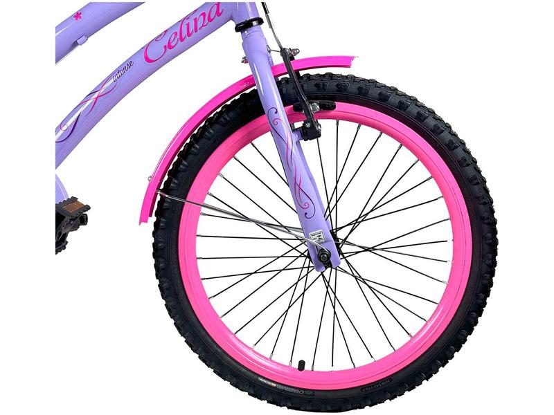 Imagem de Bicicleta Infantil Aro 20" Colli Celina Azul Celeste com Cestinha Freio V-Brake