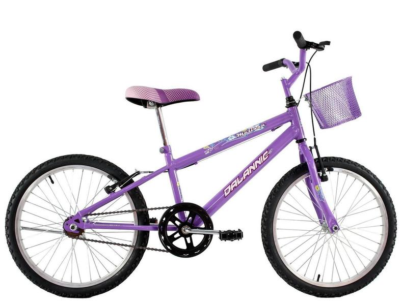 Imagem de Bicicleta Infantil Aro 20 Feminina Melissa com Cesta Lilas