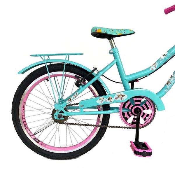 Imagem de Bicicleta Infantil Aro 20 Menina Freio V Brake Aro Aero Lubrificada E Revisada Com Cestinha