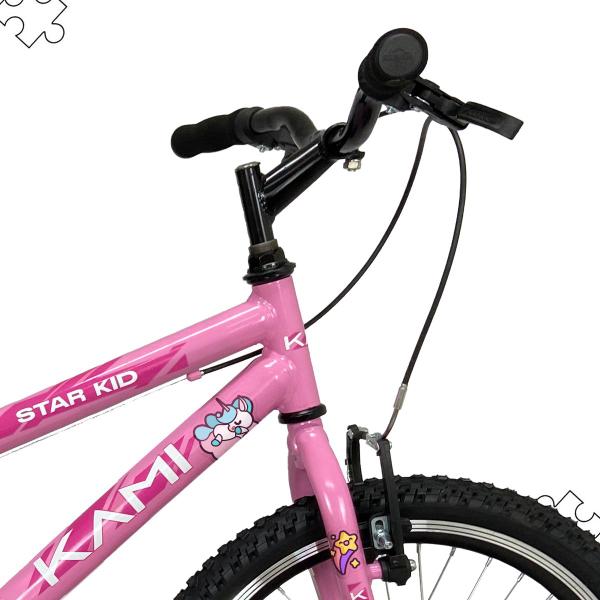 Imagem de Bicicleta Infantil Aro 20 Mtb Kami Fadas Criança 6 a 10 Anos