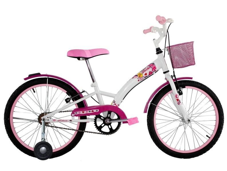 Imagem de Bicicleta Infantil Aro 20 + Rodinha Feminina Passeio