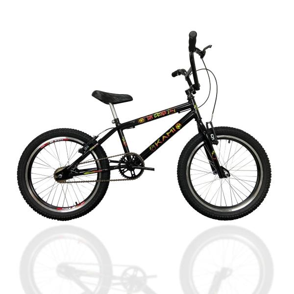 Imagem de Bicicleta Infantil Aro 20 Tipo Bmx Kami Preto 6 a 10 Anos