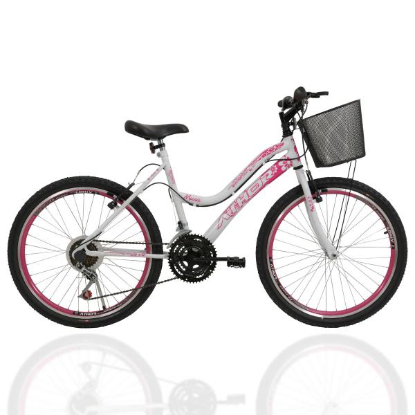 Imagem de Bicicleta Infantil Aro 24 Athor Musa 18v Feminina C/Cestinha