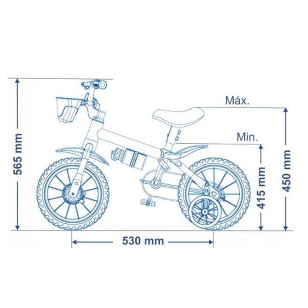 Imagem de Bicicleta Infantil Aro12 com Rodinhas Power Rex - Caloi