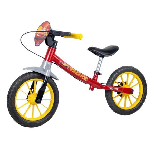 Imagem de Bicicleta Infantil Balance Equilíbrio Sem Pedal Aro 12 Personagem Carros - Nathor