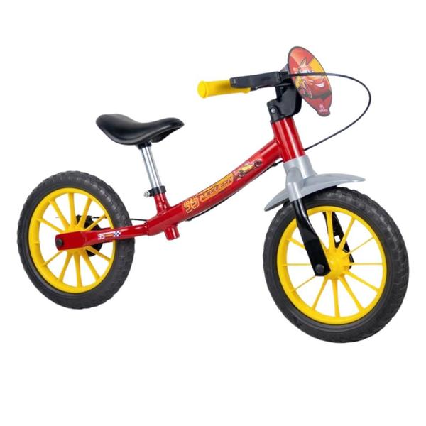 Imagem de Bicicleta Infantil Balance Equilíbrio Sem Pedal Aro 12 Personagem Carros - Nathor