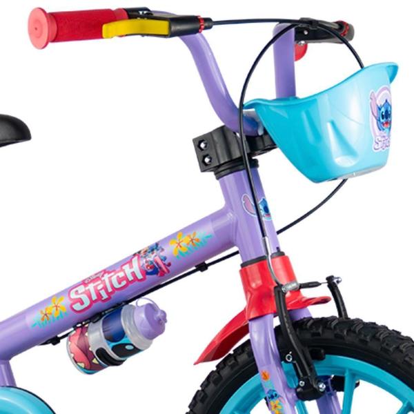 Imagem de Bicicleta Infantil Com Rodinha Aro 16 Stitch Menina Nathor