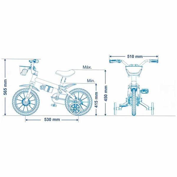 Imagem de Bicicleta Infantil com Rodinhas - Aro 12 - Disney Stitch - Nathor