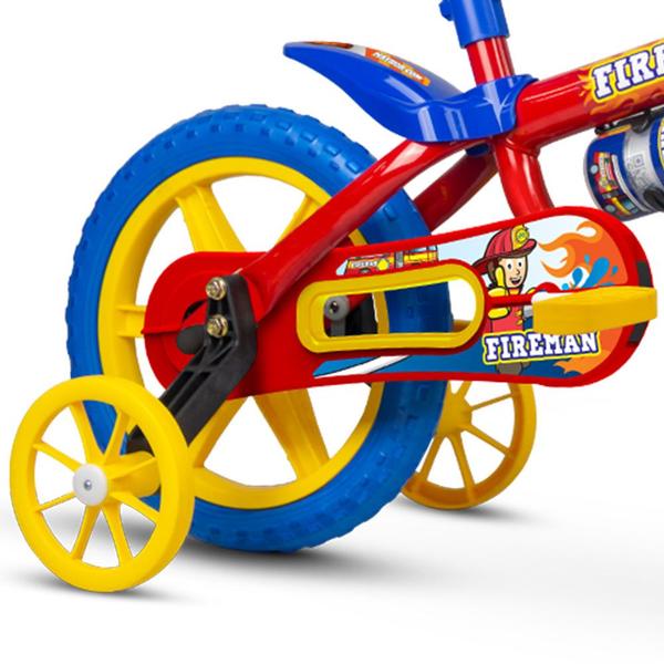 Imagem de Bicicleta Infantil com Rodinhas - Aro 12 - Fireman - Nathor