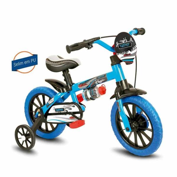 Imagem de Bicicleta Infantil com Rodinhas - Aro 12 - Selim PU - Veloz - Nathor