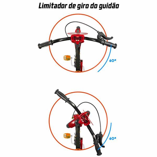 Imagem de Bicicleta Infantil com Rodinhas - Aro 12 - Spiderman - Nathor