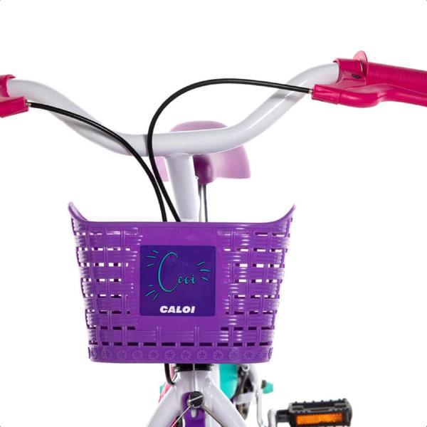 Imagem de Bicicleta Infantil com Rodinhas Caloi Ceci 1 Marcha Corrente KMC Até 25Kg T10R16V1 A22 Multicolorido - 004809.190