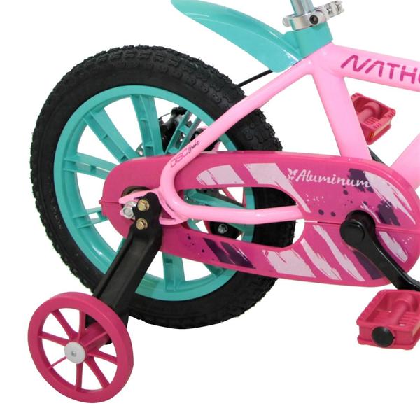 Imagem de Bicicleta Infantil de Alumínio Aro 14 De 4 a 6 Anos Feminina FirstPro Com Capacete