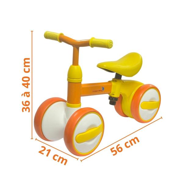 Imagem de Bicicleta Infantil de Equilíbrio 4 Rodas Triciclo sem Pedal Balance Coordenação Importway Bw309