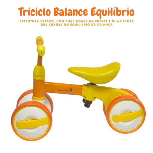 Imagem de Bicicleta Infantil de Equilíbrio 4 Rodas Triciclo sem Pedal Balance Coordenação Importway Bw309