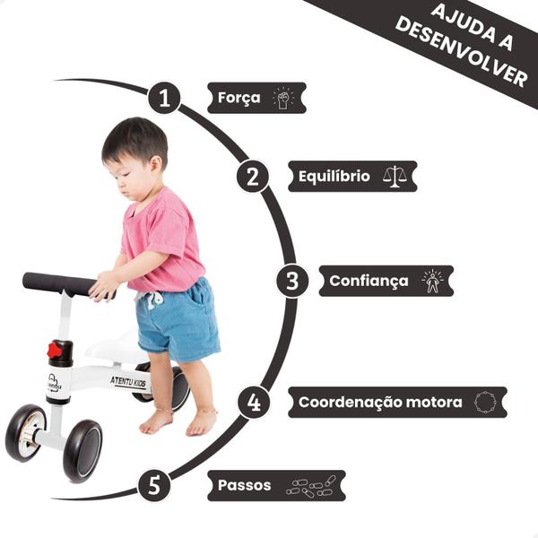 Imagem de Bicicleta Infantil De Equilíbrio Sem Pedal 4 Rodas