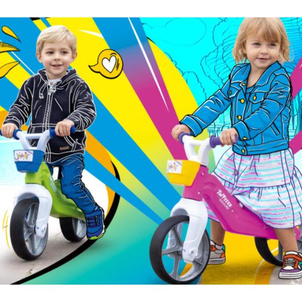 Imagem de Bicicleta Infantil de Equilibrio Sem Pedal Aro 12 Balance Bike Menina Twister Rosa Maral