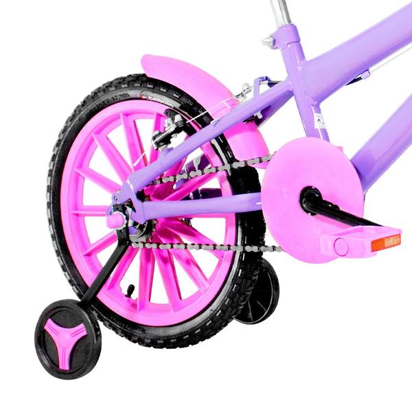 Imagem de Bicicleta Infantil Feminina Aro 16 Nylon + Kit Passeio +  Cestinha