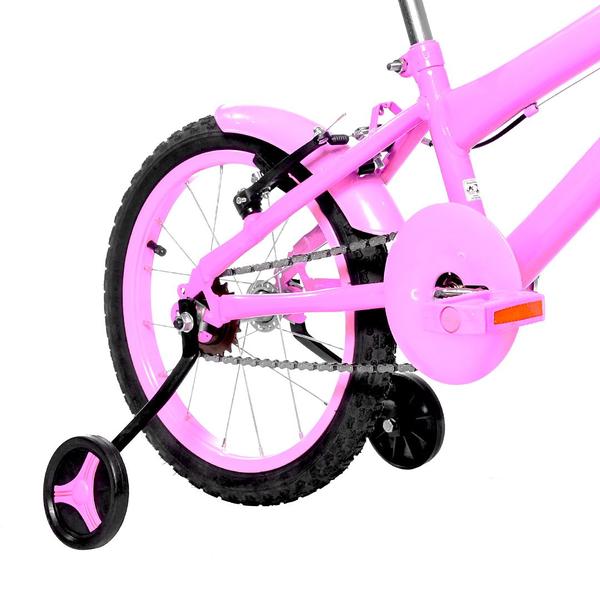 Imagem de Bicicleta Infantil Feminina Aro 16 Roda Alumínio Colorido + Kit Premium