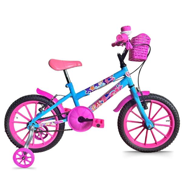 Imagem de Bicicleta Infantil Feminina Aro 16 + Rodinhas Laterais