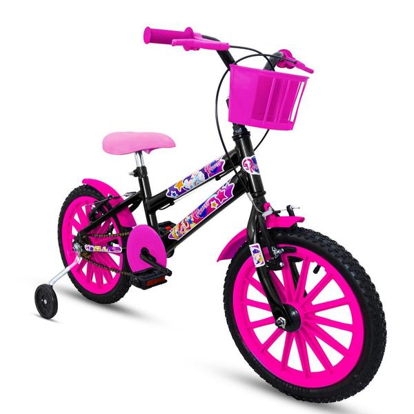 Imagem de Bicicleta Infantil Feminina Aro 16 + Rodinhas Laterais