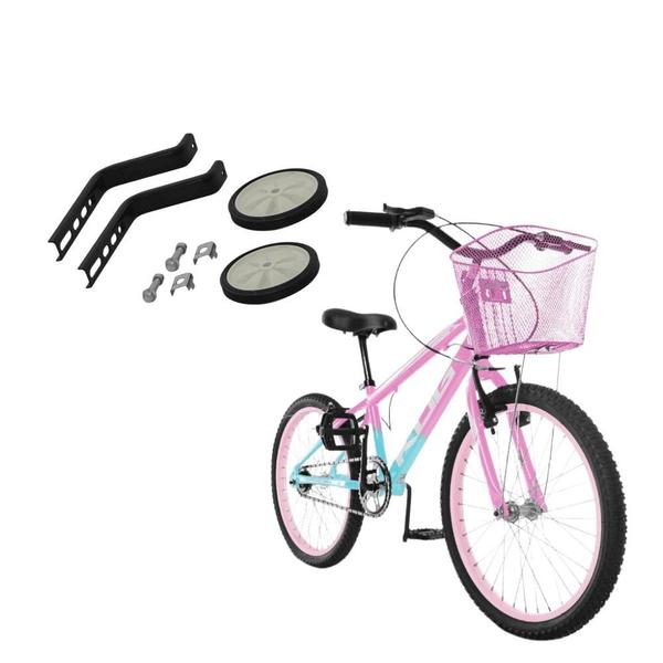 Imagem de Bicicleta Infantil Feminina Aro 20 KOG Alum Cestinha Rodinha