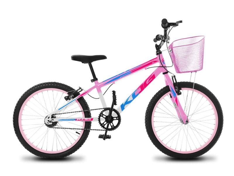 Imagem de Bicicleta Infantil Feminina Aro 20 KOG Alumínio Com Cestinha