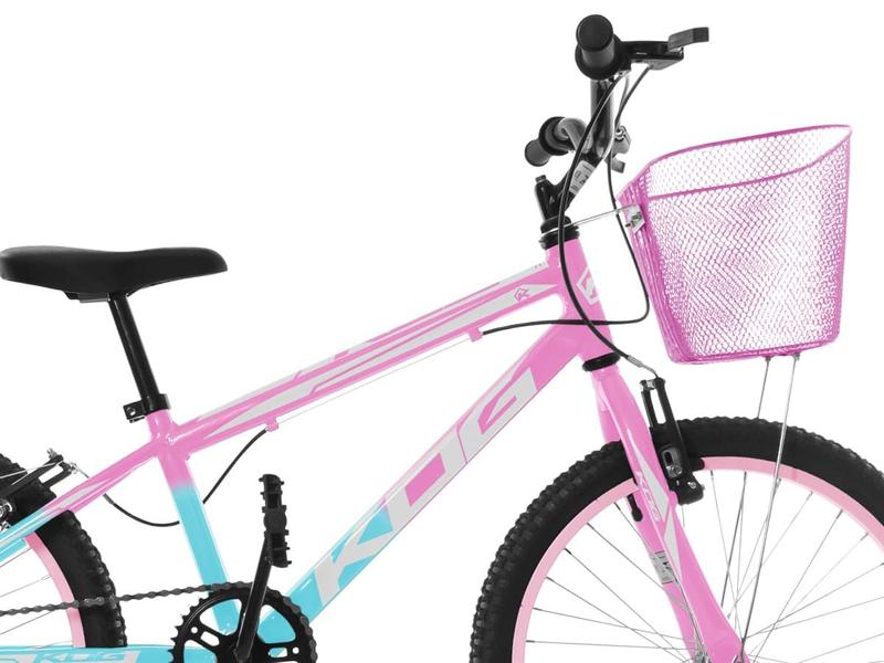 Imagem de Bicicleta Infantil Feminina Aro 20 KOG Alumínio Com Cestinha