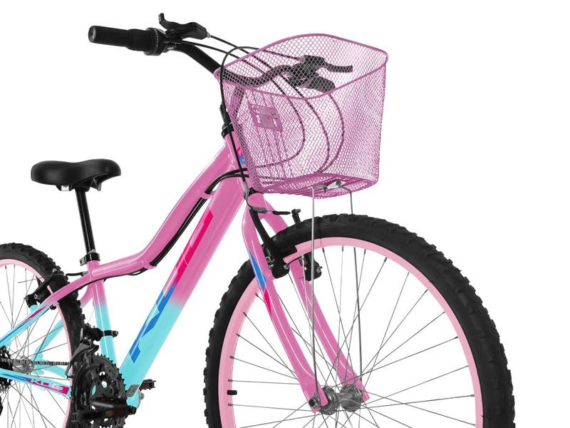 Imagem de Bicicleta Infantil Feminina Aro 24 KOG Alumínio 18V Cestinha