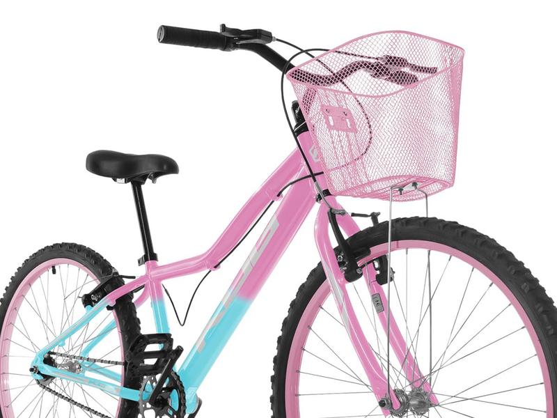 Imagem de Bicicleta Infantil Feminina Aro 24 KOG Alumínio Com Cestinha